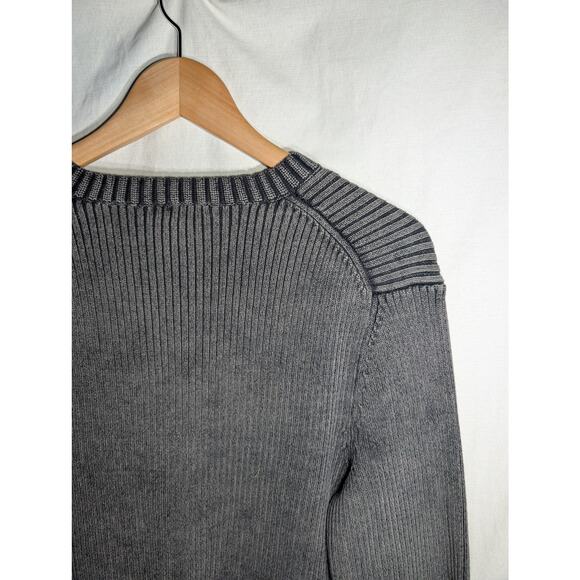 Express Womens Vtg Ribbed Knit Sweater L Peasant Lace up Grunge Whimsigoth 90s - Picture 4 of 7